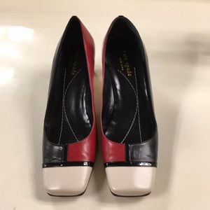KATE SPADE RED/BLACK HEEL